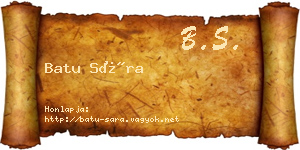 Batu Sára névjegykártya
